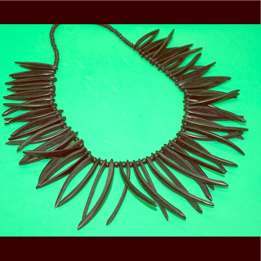 Vintage (70s) Tribal Wood Necklace
